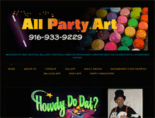 Tablet Screenshot of allpartyart.com